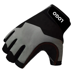 Gants de fitness légers en cuir de qualité supérieure, demi-doigts, antidérapants, avec sangle de poignet réglable, nouveau style, poignet long pour la musculation - Product Image 2
