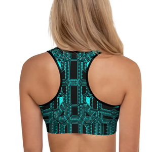 Abstract Printed High Quality Seamless Ribbed Fabric Women's Yoga <b>Sports</b> <b>Bra</b> Activewear Gym Fitness Workout Wear <b>Bras</b> <b>Ladies</b> - Product Image 3