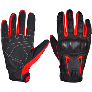 Guantes de Carreras Negros y Rojos de Verano, con Protección para los Nudillos, Transpirables, de Malla, Impermeables, con Pantalla Táctil, para Motocross - Product Image 6