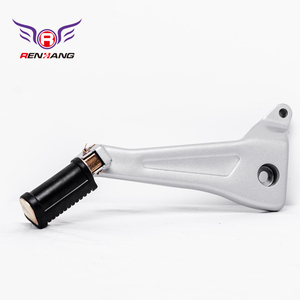 Repose-pieds de moto en acier soudé blindé d'origine <span class=keywords><strong>Renhang</strong></span>, peinture argentée, inférieur pour Motomel Blitz International - Product Image 4
