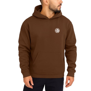 Sweat-shirts à capuche en polyester/coton de haute qualité pour hommes, logo personnalisé brodé, coupe régulière, coupe-vent, respirant, hiver - Product Image 1