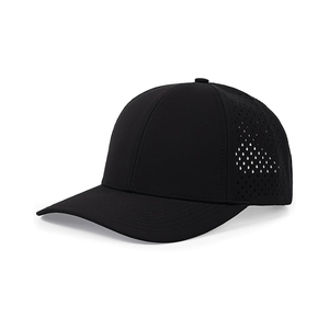 Gorra de Golf Deportiva al por Mayor, 100% Poliéster, Estructurada, de 6 Paneles, Lisa, con Corte Láser Perforado, Ligeramente Curvada, Lisa, para Correr - Product Image 4