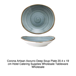 Assiette creuse Corona Artisan Azzurro 20,4 x 19 cm – Fournitures hôtelières et traiteur, vaisselle en gros - Product Image 2