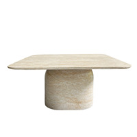 Table basse décorative en béton de poterie vietnamienne Table ronde légère meubles d'extérieur en ciment avec logo gratuit
