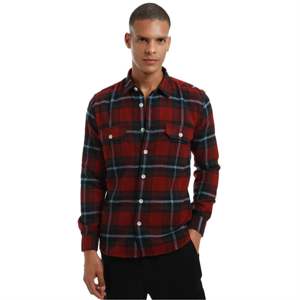 Chemise à carreaux en coton brossé vert olive Tissu doux Manches longues Chemise à carreaux décontractée pour un usage quotidien et un confort - Product Image 5