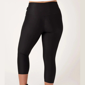 Vente en gros de capris de yoga taille haute taille plus pantalon de contrôle du ventre extensible dans les 4 sens solide de haute qualité respirant ODM OEM taille élastique - Product Image 5