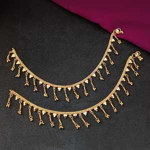 Indian Manufacturer Jewellery Supplier Gold Plated Ethnic Crystal Bridal <b>Anklet</b> Bracelet Payal <b>Anklet</b> Set Jewelry for <b>Women</b> - Product Image 3