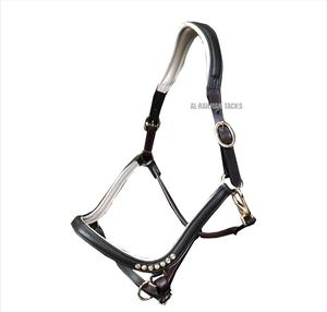 Cuero genuino caballo Halter suave cómodo acolchado diseño anatómico cuero Halter diseño liso Premium Headcollar fabricante - Product Image 4