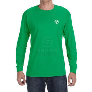 เสื้อยืดแขนยาวผ้าสแปนเด็กซ์/ ผ้าคอตตอนผ้าสแปนเด็กซ์ตัวใหญ่พิเศษเป็นมิตรต่อสิ่งแวดล้อมระบายอากาศได้350ก. - Product Image 2