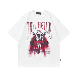 OEM Loose Fit Camisetas Unisex Liso 100% Algodón Streetwear Calidad Algodón Loose Fit Custom Logo Impreso Camiseta para hombres - Product Image 1