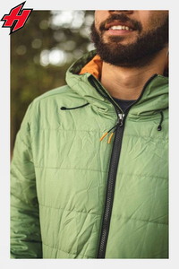 Chaqueta de burbujas para hombre, impermeable, de alta calidad, verde, técnica, para actividades al aire libre - Product Image 4