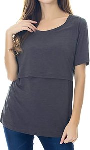 Ensemble de 3 pièces pour femme, hauts d'<span class=keywords><strong>allaitement</strong></span> de maternité, t-shirt d'<span class=keywords><strong>allaitement</strong></span> à manches courtes - Product Image 4