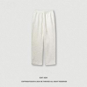 2024 Otoño Invierno conjunto de dos piezas para hombre LOGO personalizado 345G pesado suelto Casual polar grueso suéter pantalones de chándal transpirable sólido - Product Image 5