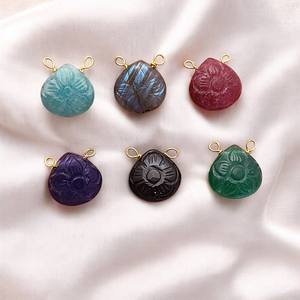 จี้ทับทิมสีแดงย้อมสีรูปหัวใจ12มม. สำหรับผู้หญิงลวดเงินสเตอร์ลิงชุบทอง18K - Product Image 6