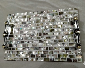 Elegante Bandeja de Servicio y Organizador de Oficina Hecho a Mano con Resina, Material Ecológico, Asas Resistentes para Vajilla de Cocina - Product Image 1