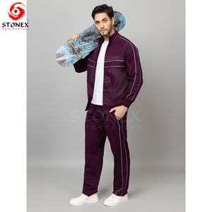 New Arrival Custom Men's Fleece Zip High Quality Custom Blank Track Suit Men Set <b>Plain</b> <b>Tracksuits</b> for Men - Product Image 1