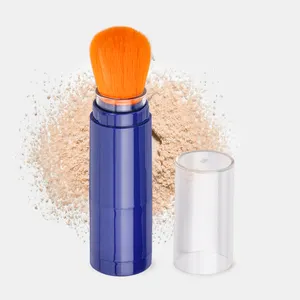 Professional Customized Potable Refillable Spray Loose Powder Mineral Sunscreen Dispensing Blush Brush supplier empty container