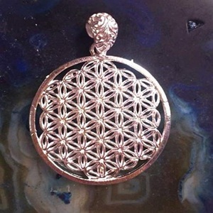 จี้โลหะทรงกลมลายสัญลักษณ์เรกิ 7 จักระ ชุบเงินโบราณ สำหรับทุกเพศ - Product Image 4