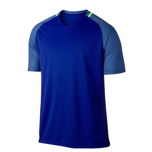 เสื้อฟุตบอลสีน้ำเงิน ดีไซน์ขายดี ผลิตจากโพลีเอสเตอร์ 100% น้ำหนักเบา ระบายอากาศได้ดี แห้งเร็ว ใส่ได้ทั้งชายและหญิง ไซส์ใหญ่ XL สำหรับทีม - Product Image 1