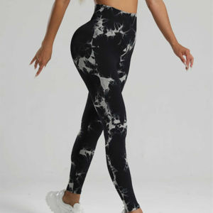 <b>Hot</b> Selling Women's Gym Running Workout Tie Dye <b>Leggings</b> High Waist Workout Butt Lifting Yoga Pants Tight Women's <b>Leggings</b> - Product Image 2