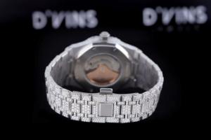 Nouveauté Hip Hop Bijoux de créateur exclusifs Montre-bracelet tendance pour homme Diamants cultivés en laboratoire 20 mm Or blanc Acier inoxydable ETA - Product Image 6