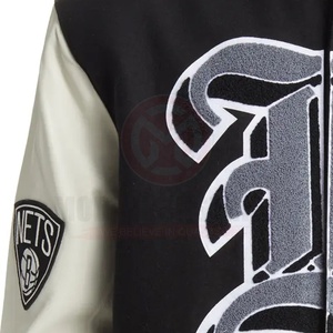 Veste universitaire unisexe de fabricant OEM, broderie en chenille, logo personnalisé, style streetwear, manteau de baseball d'hiver, imperméable et chauffant - Product Image 6