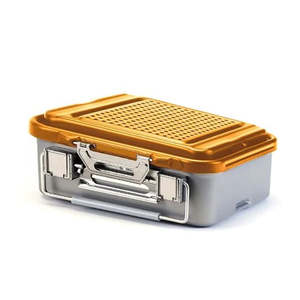 Conteneur stérilisé pour chirurgie dentaire en acier inoxydable de haute qualité, couvercle argenté, instruments de chirurgie hospitalière - Product Image 6