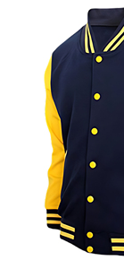 Veste universitaire de saison hivernale, veste d'hiver, couleur jaune et noir, design surdimensionné, veste universitaire unisexe très demandée pour hommes - Product Image 5