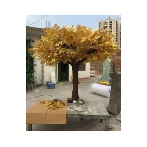 Neuzugang künstlicher goldener Ahornbaum Indoor Outdoor großer handgefertigter falscher Ahornbaum für Heimdekoration Baum in kundenspezifischer Größe