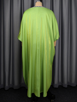 Robe longue ample de style africain à manches chauve-souris surdimensionnées AM050957, robe maxi Bubu