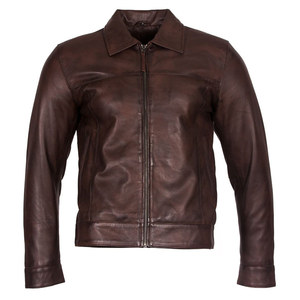 Veste en cuir de moto de haute qualité toutes saisons veste en cuir veste de moto décontractée à col montant - Product Image 2