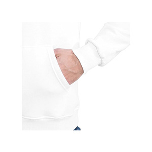 Pull à capuche de couleur unie pour hommes 100% coton mélangé hiver cordon à capuche avec impression numérique teint en plaine - Product Image 5