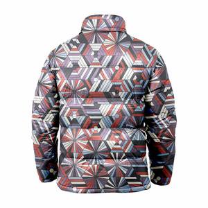 Chaqueta acolchada fina personalizada para hombre, chaqueta de invierno ligera con cuello levantado y diseño de sublimación brillante - Product Image 4