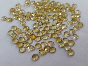 Natural Citrine Round <b>Rose</b> Cut 5mm Faceted - Loose Citrine Round <b>Rose</b> Cut <b>Top</b> Quality - Product Image 3