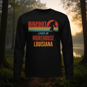 Maglietta a maniche lunghe Bigfoot Lives In Morehouse Louisiana - Product Image 3