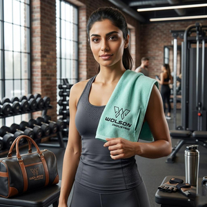 Faja Reductora Profesional Verde Brillante con Bolsillo con Cremallera de Microfibra Absorbente de Secado Rápido y Cierre de Gancho y Bucle para Entrenamiento Físico - Product Image 1