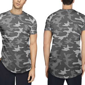 2025 Men <b>Clothing</b> Hip Hop Casual Longline <b>Hipster</b> T-Shirts Top Design High Quality Customized Men Longline T-Shirts - Product Image 3