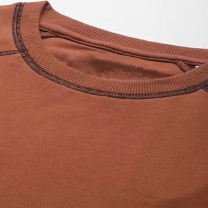 Básicos OEM venta al por mayor ropa de Hombre Sudaderas con capucha para la venta 100% algodón lavado ácido de gran tamaño cuello redondo - Product Image 5