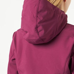 High Quality <b>Waterproof</b> Canvas Softshell Women's Hooded Jacket Solid Color Warm Winter Jacket - Product Image 5