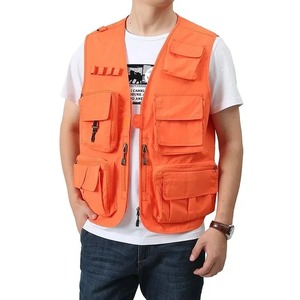 เสื้อกั๊กหนังสำหรับผู้ชายกลางแจ้งสำหรับล่าสัตว์แจ็คเก็ตแขนกุดกันน้ำระบายอากาศสีพื้นจัดส่งฟรี - Product Image 2