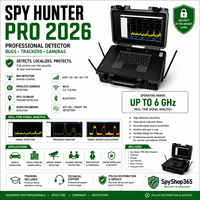 Détecteur de signaux Spy Hunter 2026 Pro – Analyse spectrale en temps réel, portable, durable, pour intérieur/extérieur et protection de sécurité tout-terrain