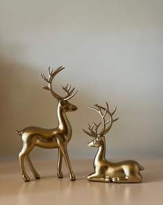 Superbe grand renne en fonte d'aluminium - Écologique et personnalisable pour la décoration de Noël et les célébrations hivernales - Product Image 2