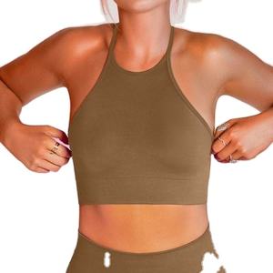 Custom Women's Solid Front Logo Sportswear Yoga <b>Leggings</b> 2 Piece Set Drawstring Closure Full Length - Product Image 5