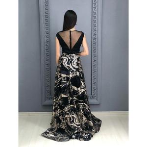 Stelle da donna con Glitter oro stampato anteriore posteriore Tulle scollato Bdr8133 8133 - Product Image 2