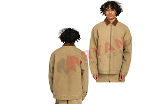 Veste brodée vintage d'hiver de haute qualité à design personnalisé Veste oversize streetwear à fermeture éclair de style universitaire - Product Image 2