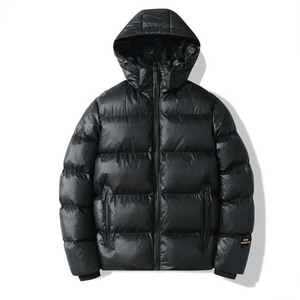 Venta al por mayor de alta calidad impermeable de talla grande de los hombres de lona ecológica High Street Down Chaquetas de fibra de poliéster con capucha Puffer OEM - Product Image 1