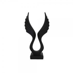 Sculpture abstraite faite à la main, maison, hôtel, Design moderne, décoration enduite de poudre noire mate, ornements - Product Image 5