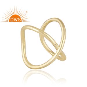 แหวนทองเหลืองชุบดีไซน์ทำมือล่าสุด สำหรับผู้หญิง ของขวัญสำหรับเธอ ผู้ผลิตเครื่องประดับตามสั่ง - Product Image 2