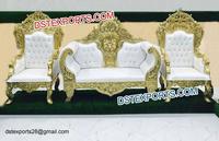 Set di Divani in Legno Trattato Colorato, Lussuoso, Professionale, Moderno, Semplice, Tradizionale, Personalizzabile, con Poltrone Stile Trono