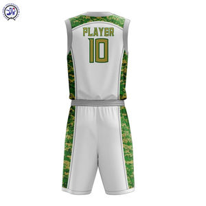 Vente en gros de maillots de basket imprimés personnalisés, ensemble de shorts, vêtements de sport respirants, uniformes de basket-ball cousus par sublimation - Product Image 2